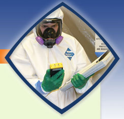 Certified Mold Inspector in NY testing indoor air quality.